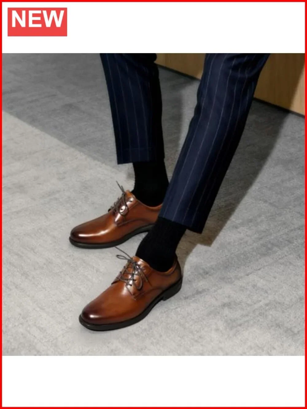 Men's Classic Leather Dress Shoes Comfort Oxfords Lace Up Business Formal